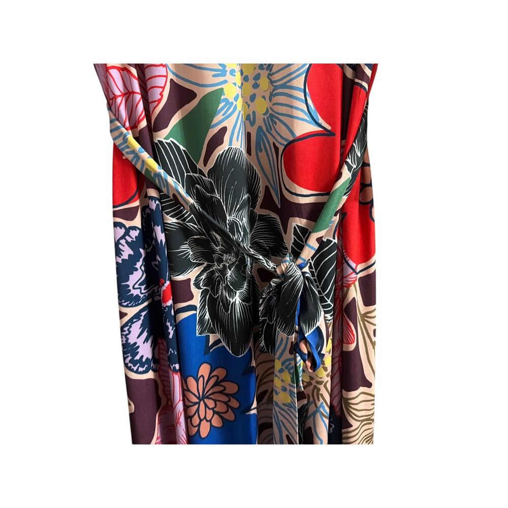ELOQUII Women's Plus Size Floral Wrap Maxi Dress V-Neck Long Sleeve Size 26 - Picture 6 of 10